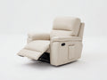 Fauteuil relax - similicuir - 104x96x108 cm - beige - moderne