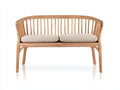 Banc de jardin - bois - 132x56x80 cm - naturel-beige - style scandinave