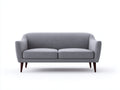 Canapé 2 places - tissu-bois - 166x81x85 cm - gris clair - scandinave