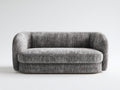 Canapé 2 places - tissu - 181x82x76 cm - gris - design moderne