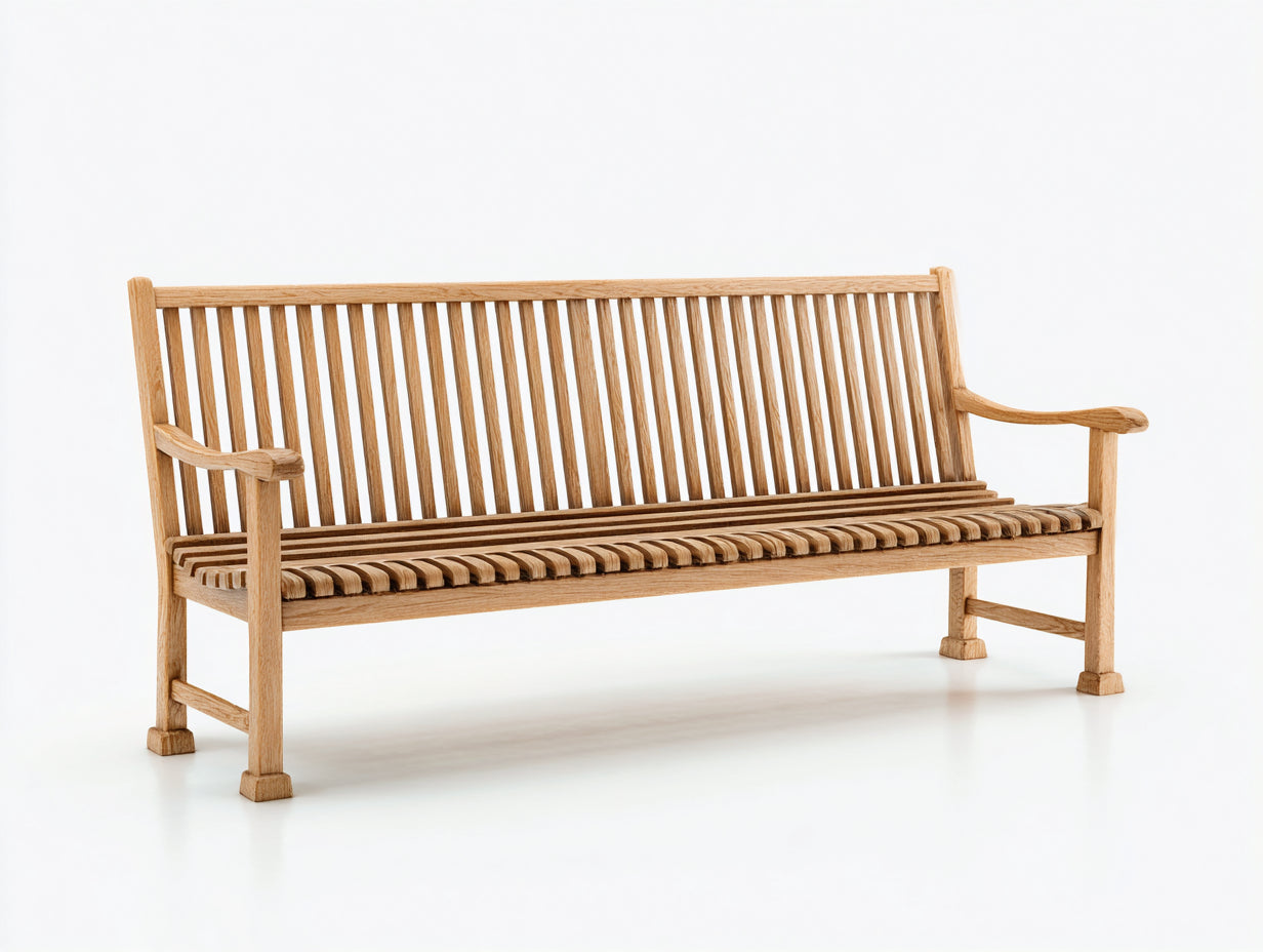 Banc de jardin - bois - 186x60x86 cm - naturel - style contemporain