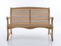 Banc de jardin - bois - 132x58x86 cm - naturel - style classique
