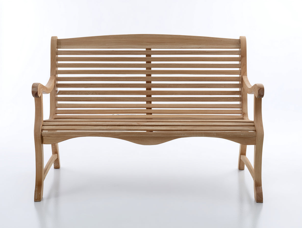 Banc de jardin - bois - 132x58x86 cm - naturel - style classique